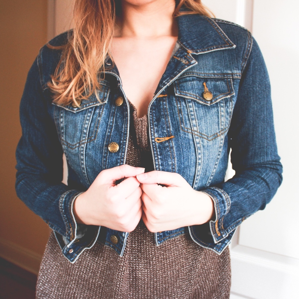 Michael Kors Cropped Denim Jacket